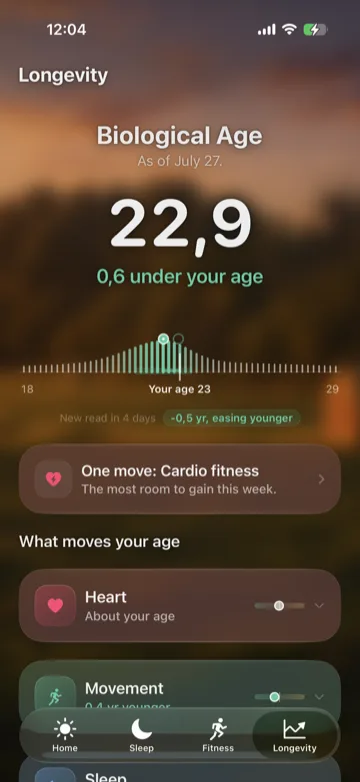 Biological age with the factors that shape the estimate